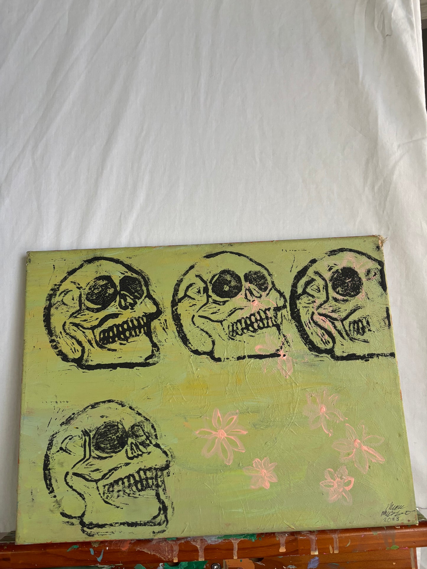 "Waiting in the Green" Original art